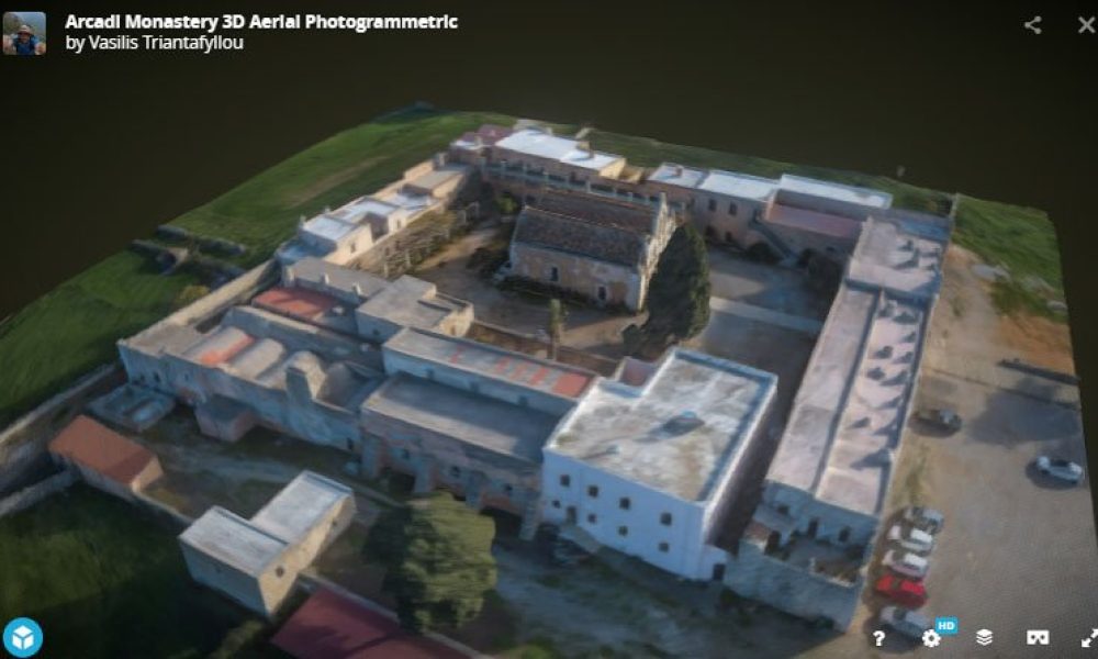 Arcadi Monastery 3D aerial photogrammetric by Vassilis Triantafyllou